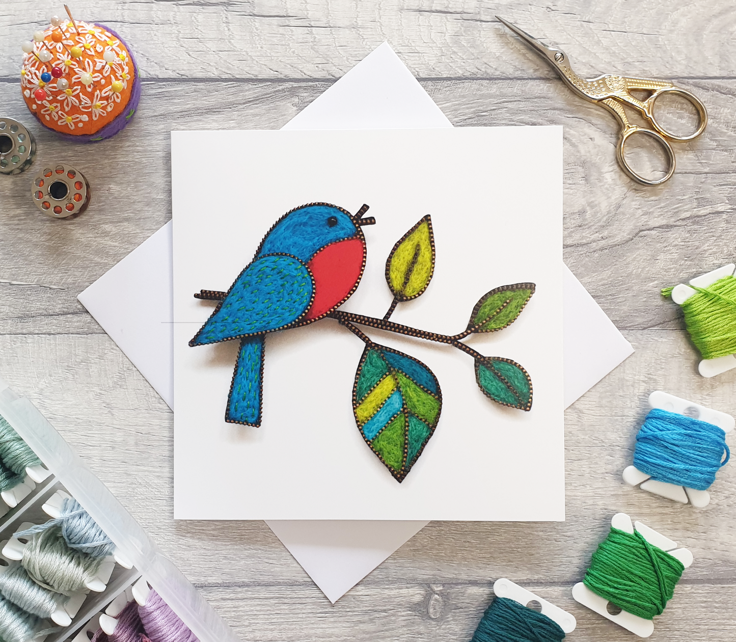 Bird Enjoying the Sun blank greetings card