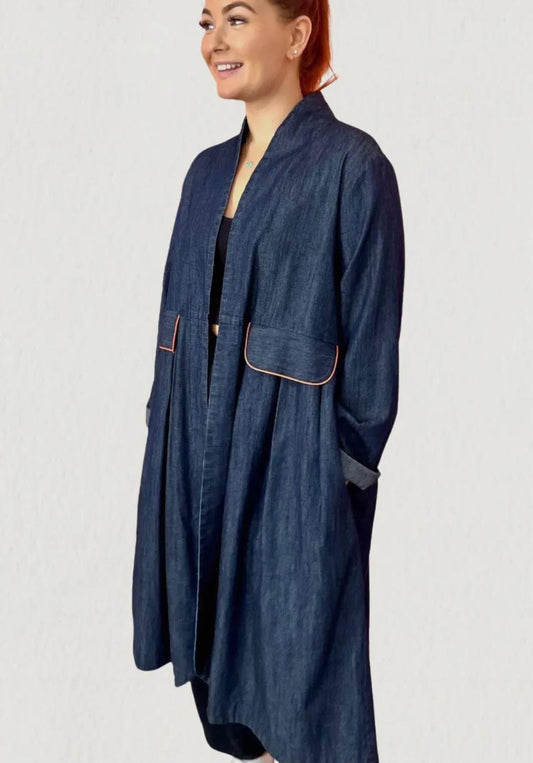 Denim duster coat  L 16-20