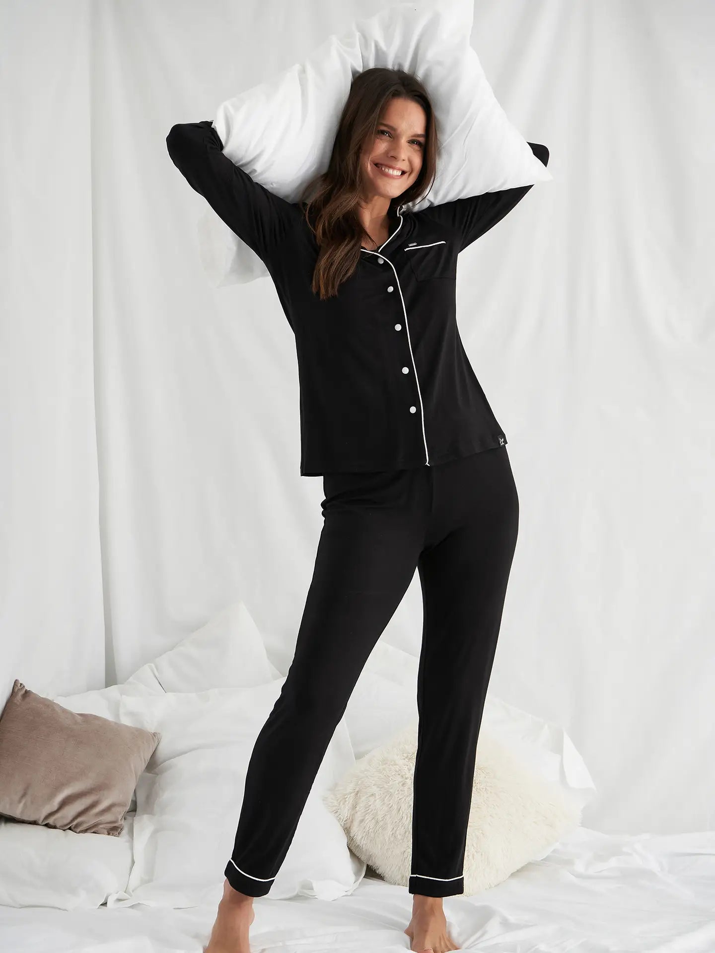 Bamboo PJ Set Blk 20