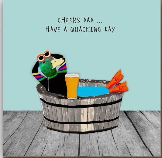 Sally Scaffardi Card - Dad quacking Day