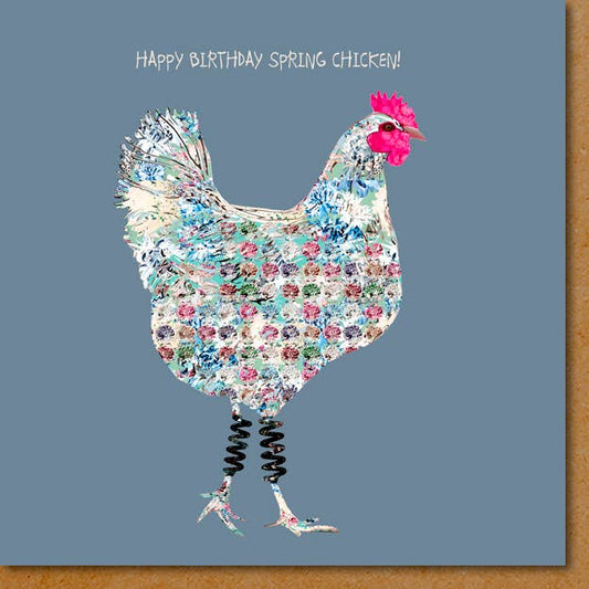 Birthday005 ... Spring Chicken Birthday Card