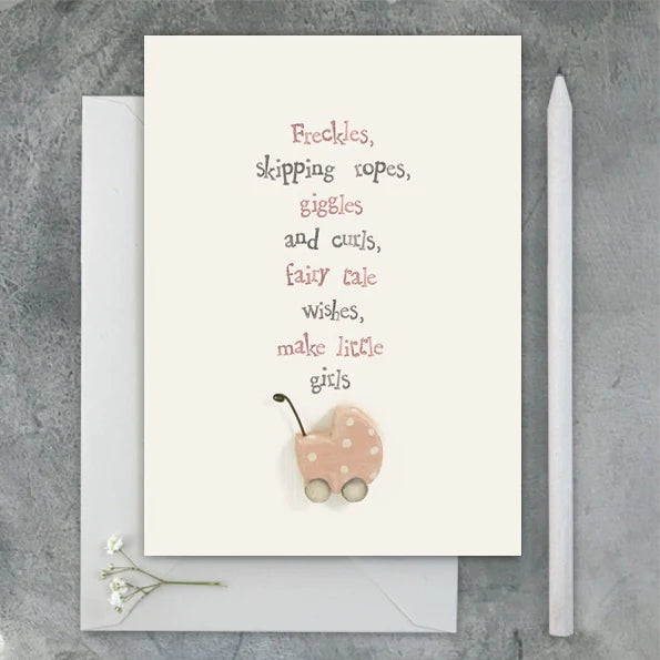 Baby Girl Card - Freckles