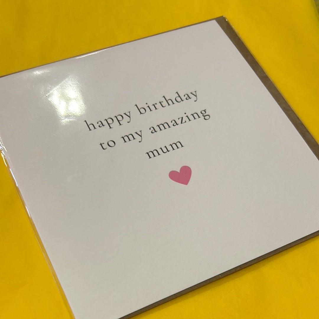 Amazing mum birthday card