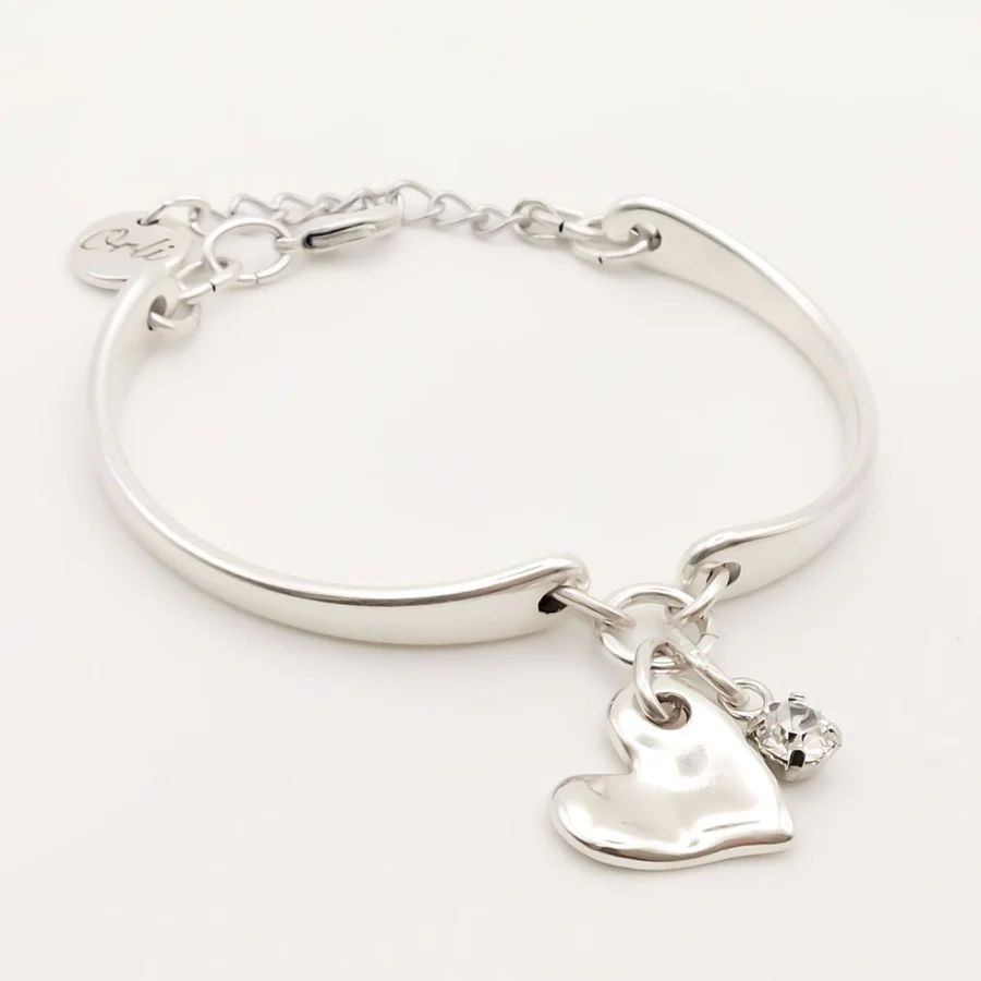 Orli heart and birthstone bangle