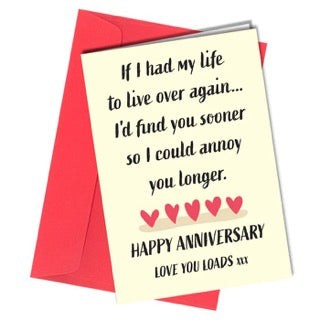 Anniversary Card - Annoy