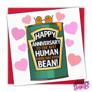 Anniversary human bean card