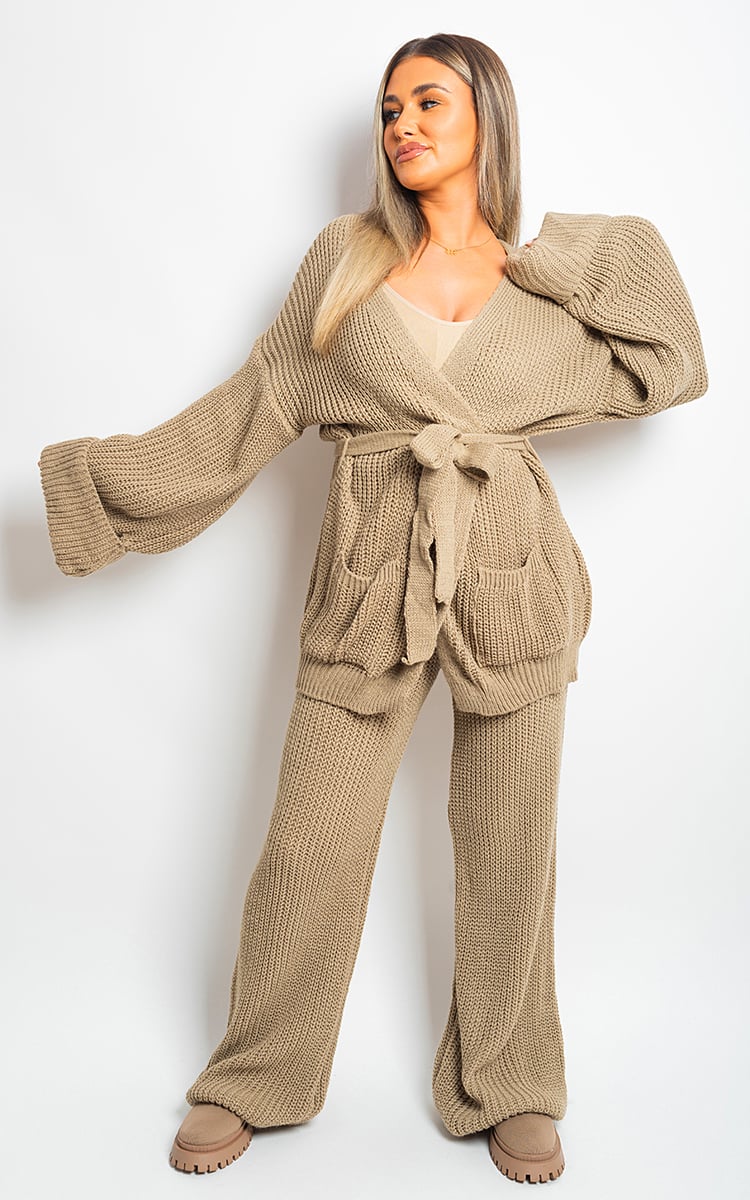 Belted Pocket Knit Co-ord Set