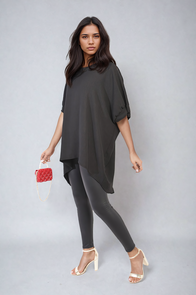 Balloon Sleeve Oversized Top