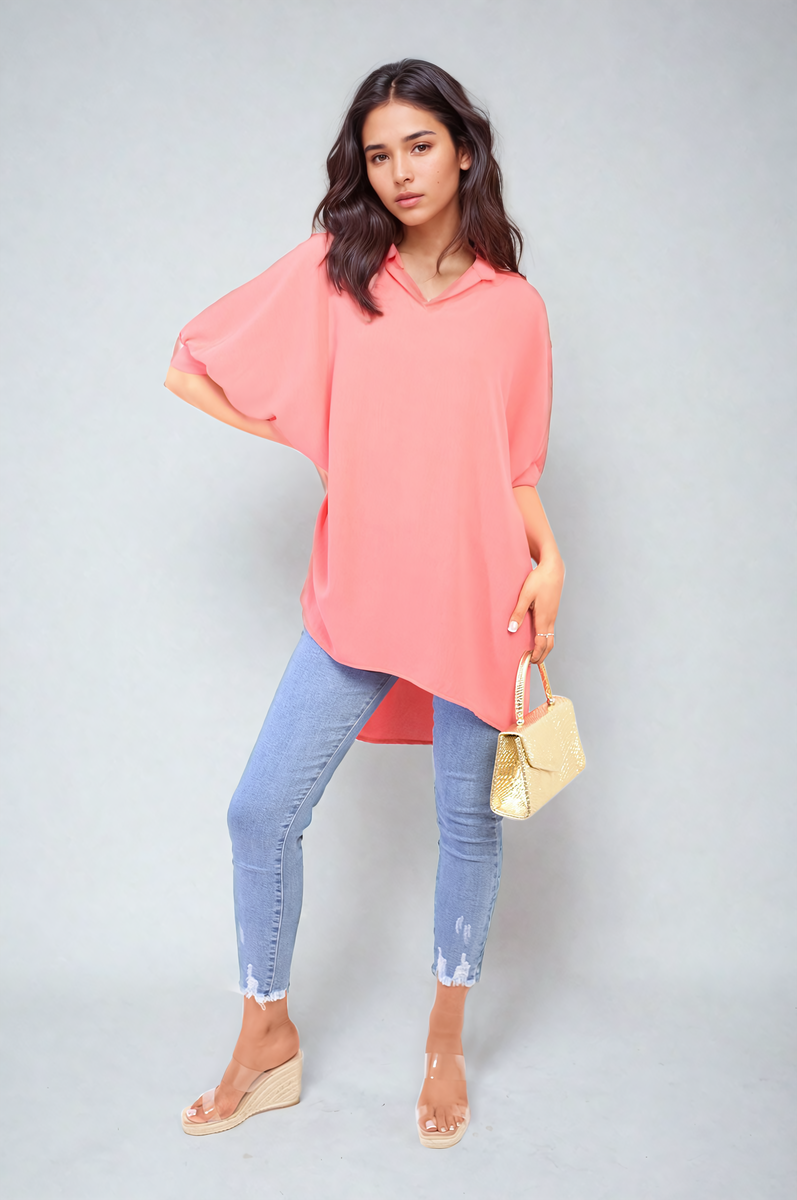 Balloon Sleeve Oversized Top