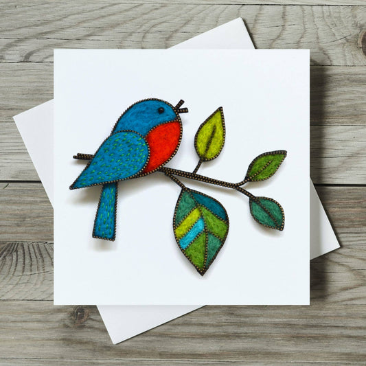 Bird Enjoying the Sun blank greetings card